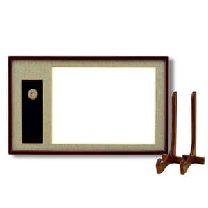日本製 叙勲額 フレーム 褒賞サイズ 517×367mm 化粧箱 黄袋入り 4888 褒賞勲章額 額立て付 フレーム 額縁 額